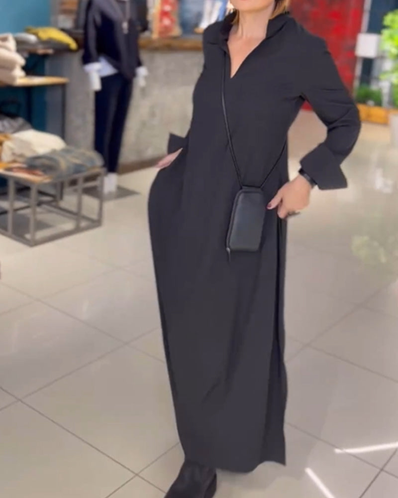 Savannah | Flowy Long Dress with Side Slit